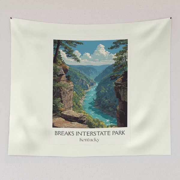 Item preview, Breaks Interstate Park Kentucky | Appalachian Canyon Poster designed and sold by TuncGK.