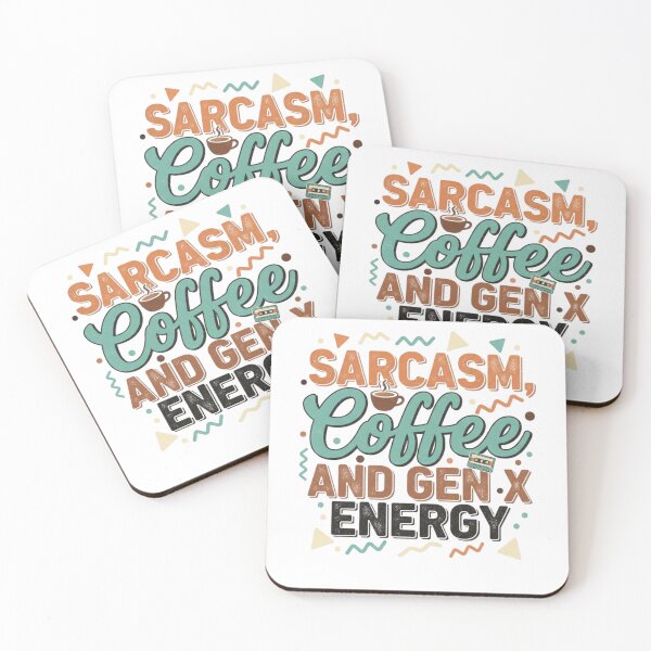 Item preview, Sarcasm Coffee and Gen X Energy – Funny Retro Vintage Humor for generation x designed and sold by LuxeGraphix.