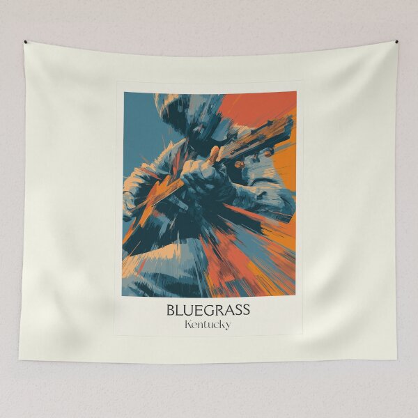 Item preview, Bluegrass Kentucky Abstract Art | Banjo Musician Poster designed and sold by TuncGK.