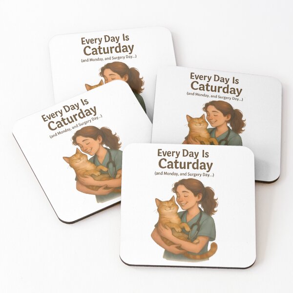 Item preview, Every Day Is Caturday – Funny Veterinarian Cat Lover Design designed and sold by Bettybee00.