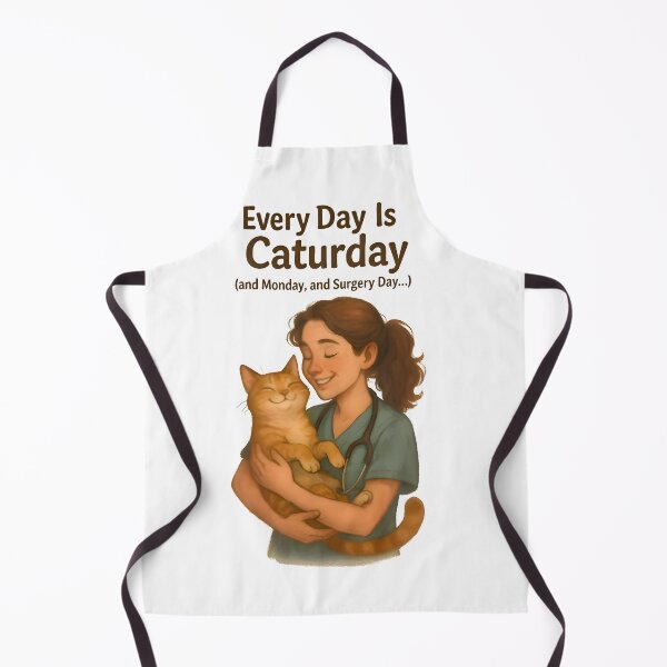 Item preview, Every Day Is Caturday – Funny Veterinarian Cat Lover Design designed and sold by Bettybee00.