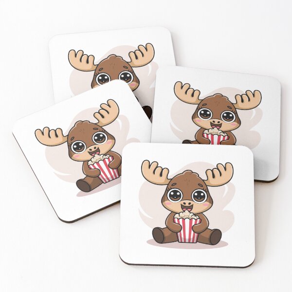 Item preview, moose eating popcorn designed and sold by Eternalski.