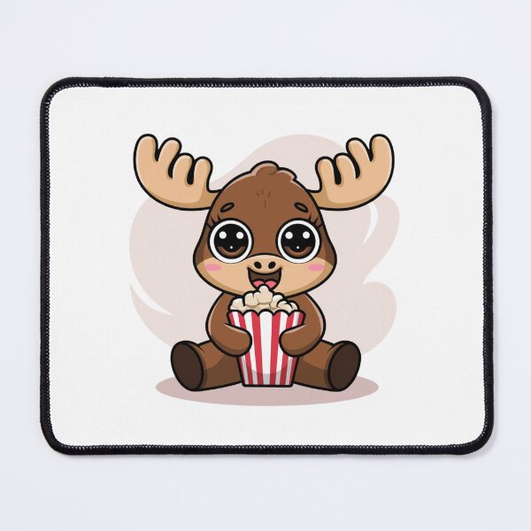Item preview, moose eating popcorn designed and sold by Eternalski.
