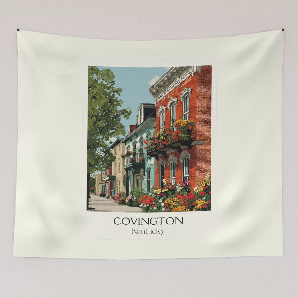Item preview, Covington Kentucky Historic District | Riverside City Poster designed and sold by TuncGK.