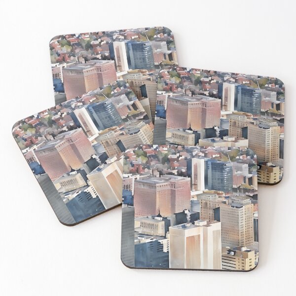 Item preview, Blocky Buildings in Buffalo designed and sold by RCWatercolours.