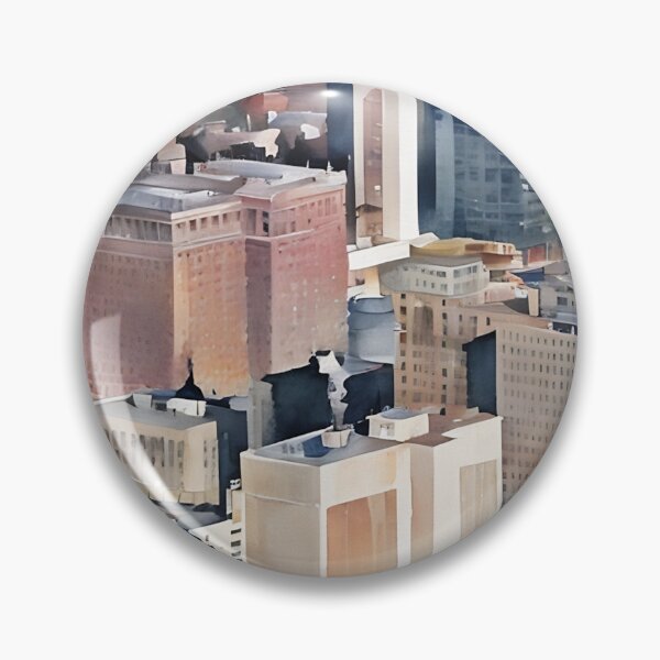Item preview, Blocky Buildings in Buffalo designed and sold by RCWatercolours.