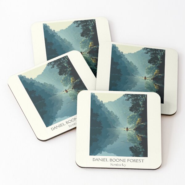 Item preview, Daniel Boone Kentucky Forest | River Paddling Poster designed and sold by TuncGK.