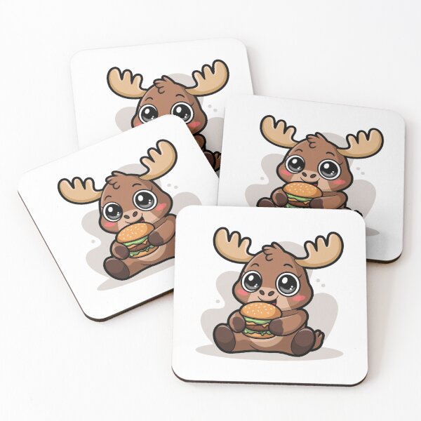 Item preview, moose eating burger designed and sold by Eternalski.