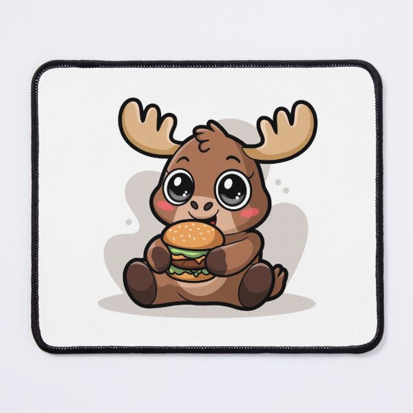 Item preview, moose eating burger designed and sold by Eternalski.