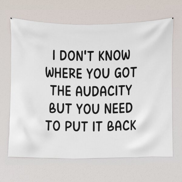 Item preview, I Don't Know Where You Got the Audacity But You Need to Put It Back designed and sold by stephenflashart.