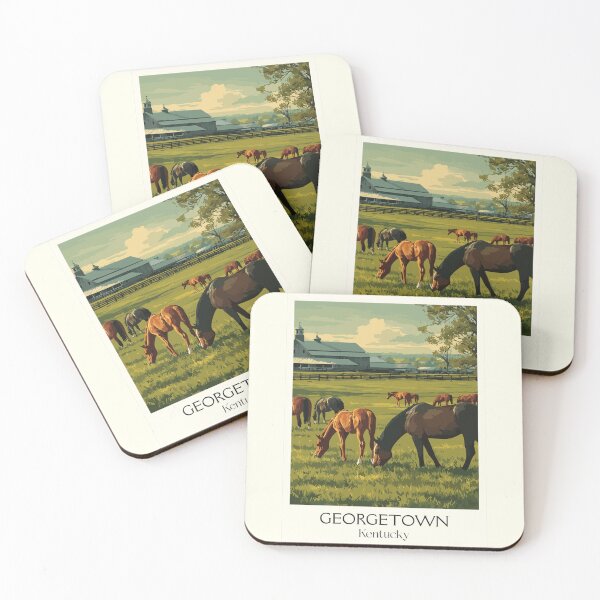 Item preview, Georgetown Kentucky Horse Farm | Bluegrass Pasture Poster designed and sold by TuncGK.
