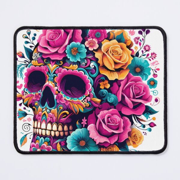 Item preview, Bloom with Grace - Floral Sugar Skull designed and sold by DrawDrip.