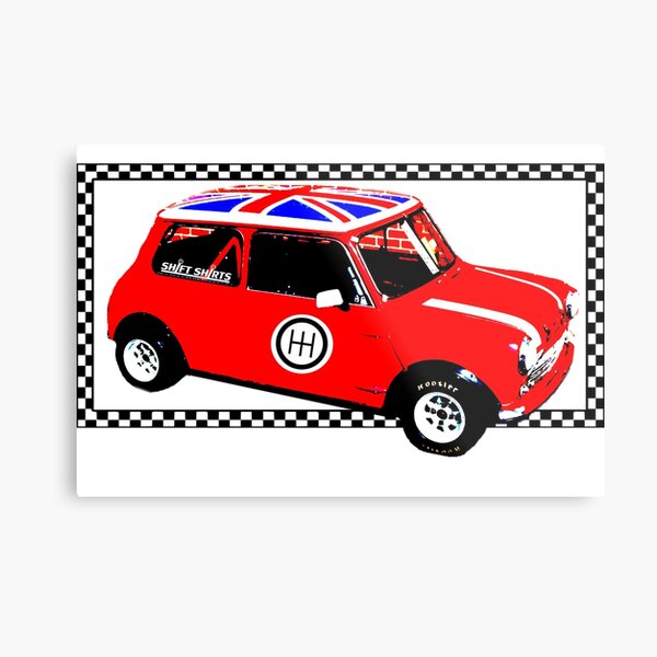 Shift Shirts Small Packages – Morris Mini Cooper Inspired Metal Print