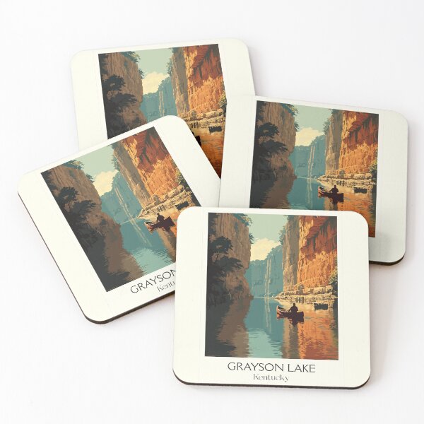 Item preview, Grayson Lake Kentucky State Park | Sandstone Cliffs Poster designed and sold by TuncGK.