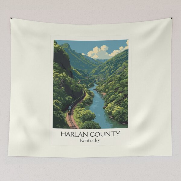 Item preview, Harlan County Kentucky Coal Train | Mountain Railroad Poster designed and sold by TuncGK.