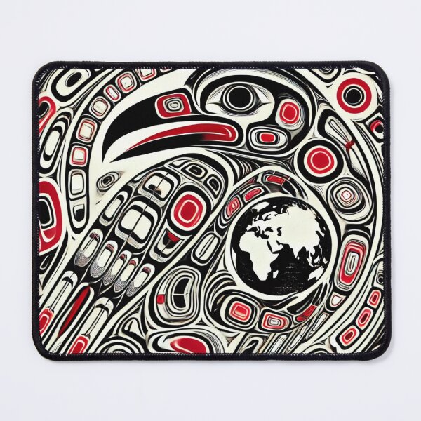Item preview, Raven Holds the World – Northwest Coast Native Art | Tribal Formline Design | Indigenous Creation Story designed and sold by Alaska Magick.