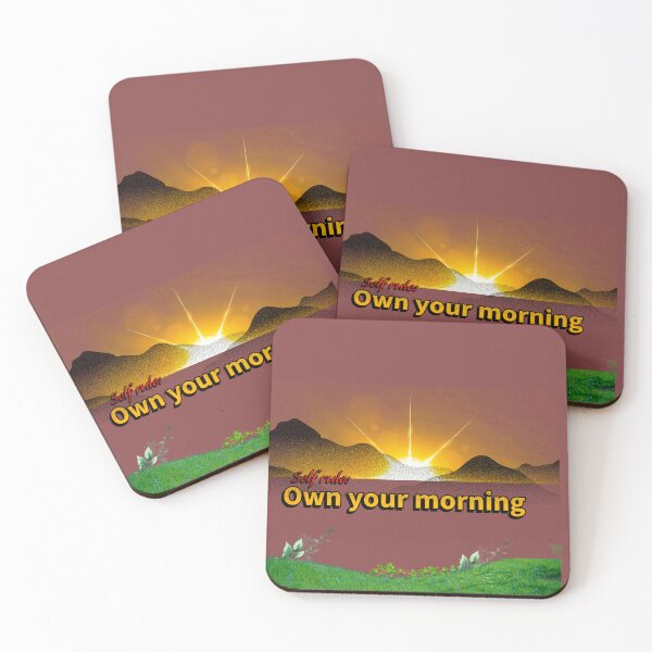 Item preview, Self Rule: Own Your Morning – Motivational Sunrise Quote Design designed and sold by Lunalayer Boutique .