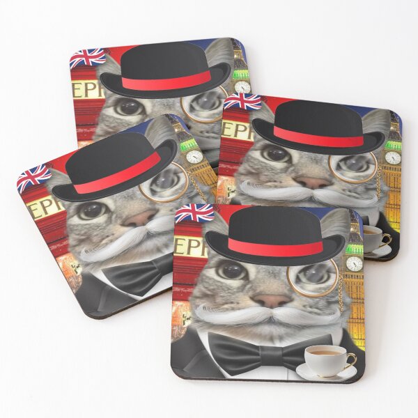Item preview, British Cat with her Tea designed and sold by Memes-Closet.