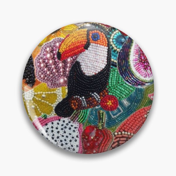 Item preview, Bead Collage Aesthetic — Tropical Fruits & Birds designed and sold by LuckyStarShop7.