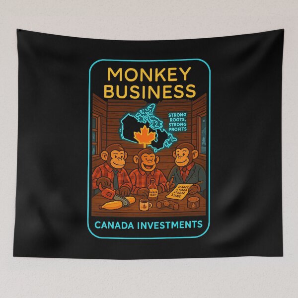 Item preview, MONKEY BUSINESS – Canada Investments T-Shirt designed and sold by NAJURE.