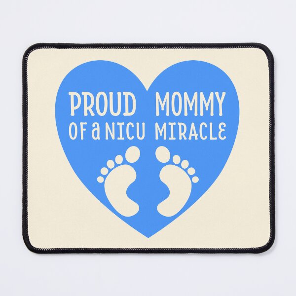 Item preview, Proud Mommy of a NICU Miracle – Blue Heart designed and sold by Designs by Jesabee.