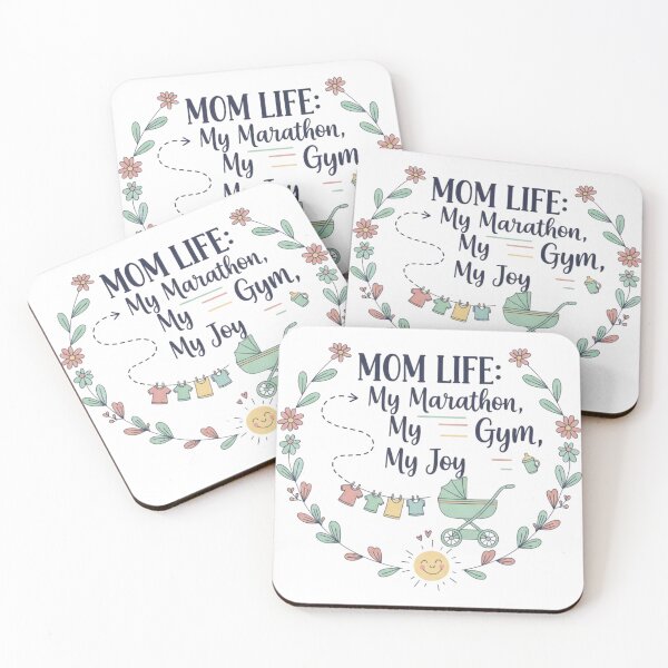 Item preview, MOM LIFE My Marathon My Gym Tee | Cute Floral Wreath Motherhood Apparel | Baby Stroller Fitness Quote Gift designed and sold by Khokha80.