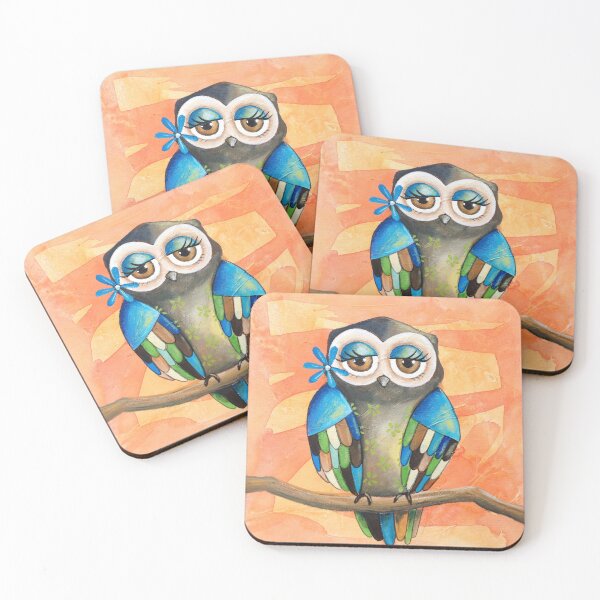 Item preview, Blue Green Owl designed and sold by KristySBArt.