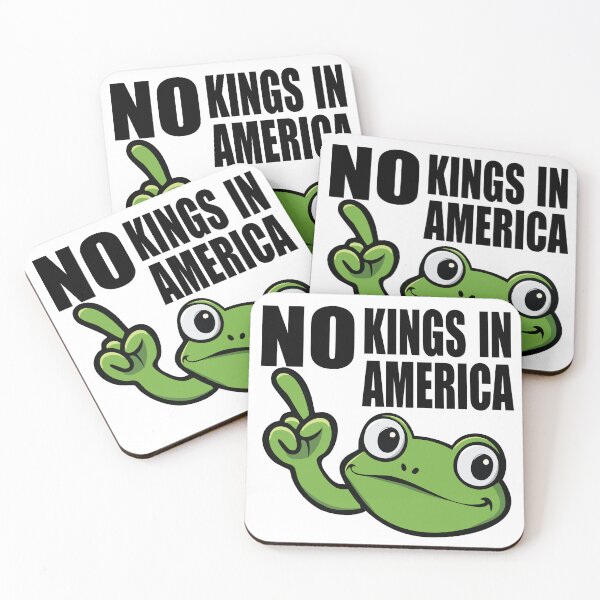 Item preview,  NO KINGS IN  AMERICA - FROG - RESIST - TEXT - NOPE designed and sold by Gihan-Design.