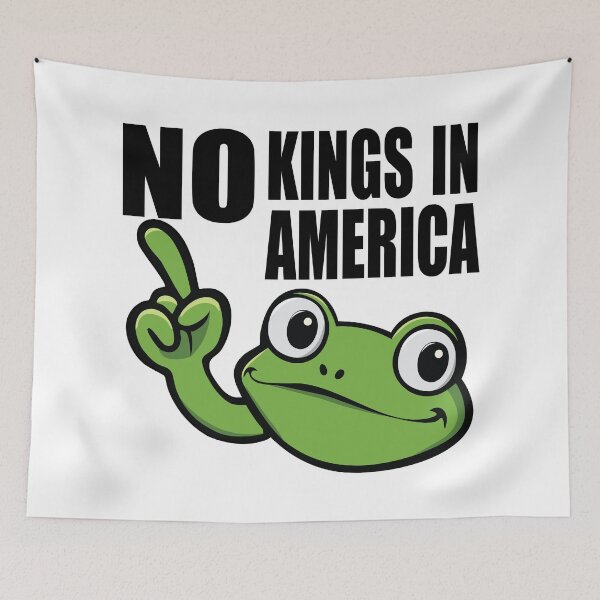 Item preview,  NO KINGS IN  AMERICA - FROG - RESIST - TEXT - NOPE designed and sold by Gihan-Design.