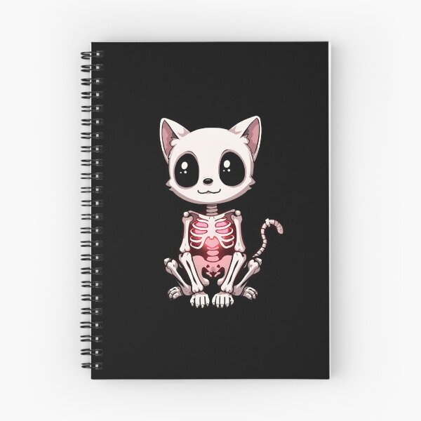 Item preview, Cute Skeleton Cat – Heart of Catloween designed and sold by YasochkaCatsArt.