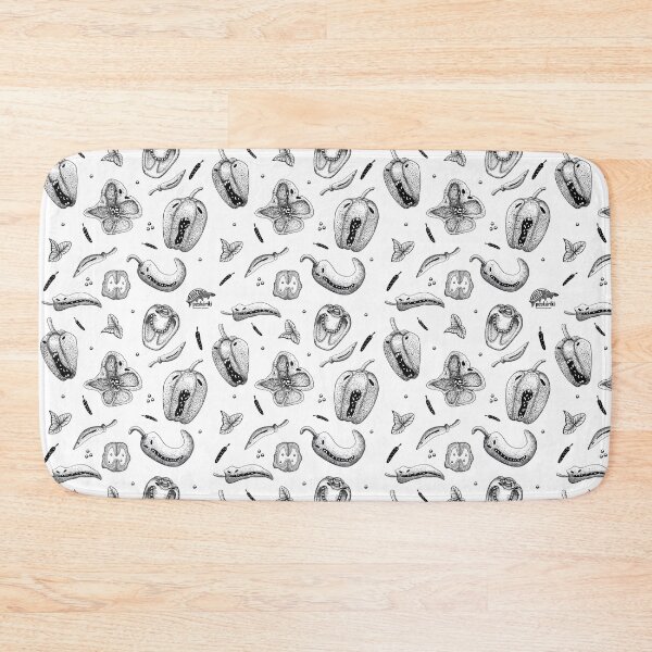 Item preview, Monster Peppers pattern monochrome designed and sold by Peskariki.