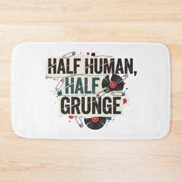 Item preview, retro Grunge Music Lovers design Half Human Half Grunge Aesthetic 90s Alternative Retro designed and sold by LuxeGraphix.