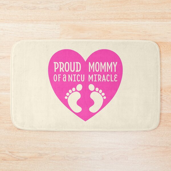 Item preview, Proud NICU Mommy – Miracle Baby Pink Heart designed and sold by Designs by Jesabee.
