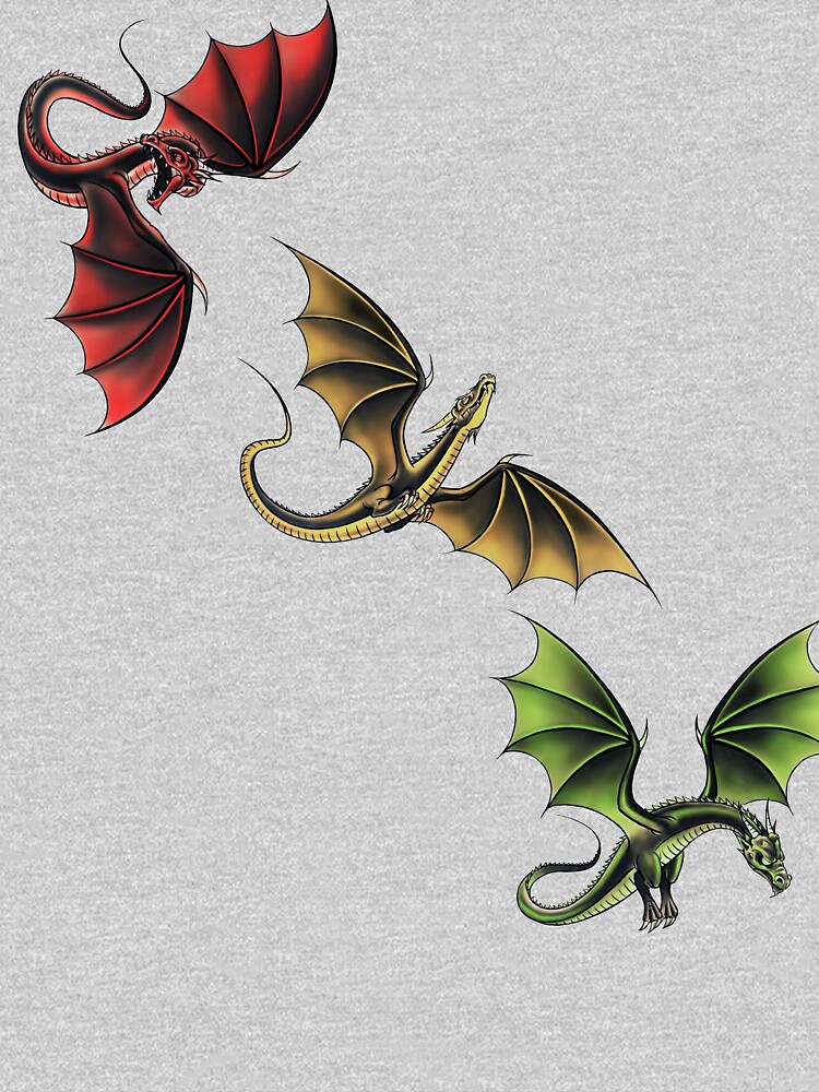 Three Dragons in Flight by MollyAmberBee