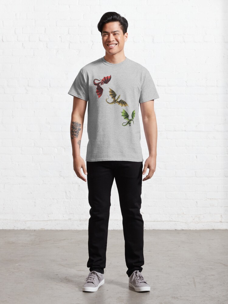 Alternate view of Three Dragons in Flight Classic T-Shirt