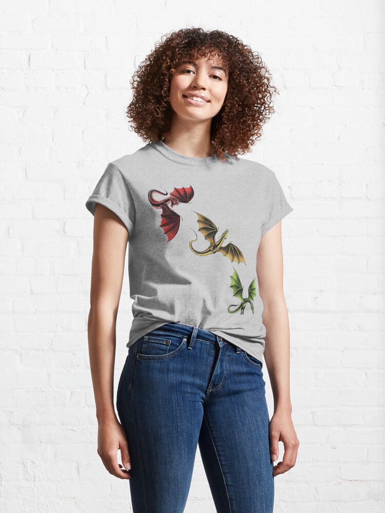 Alternate view of Three Dragons in Flight Classic T-Shirt