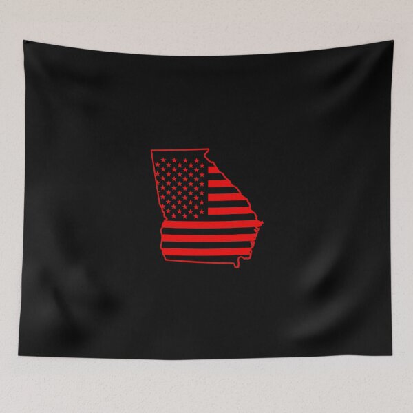 Item preview, Georgia USA Flag Silhouette – Stars and Stripes State Outline designed and sold by Paper Drip.