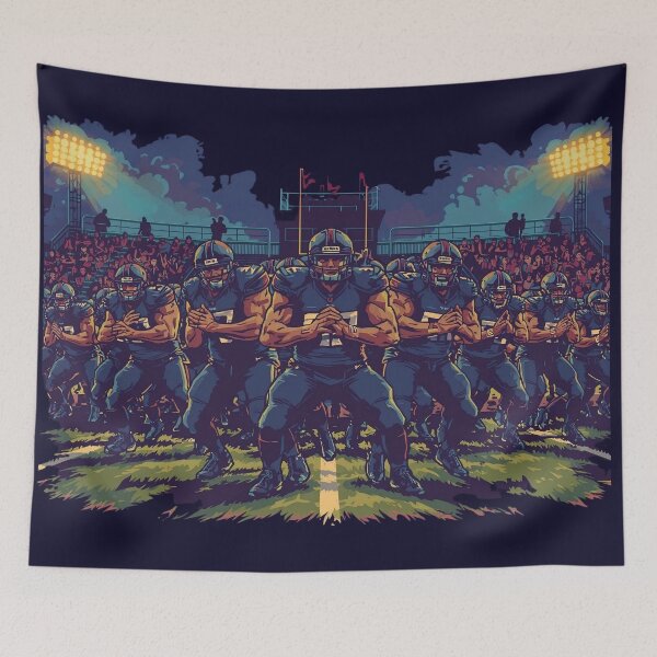 Item preview, Dynamic Football Team Huddle | Dark & Gritty Comic Book Style Art designed and sold by Caira-Design.