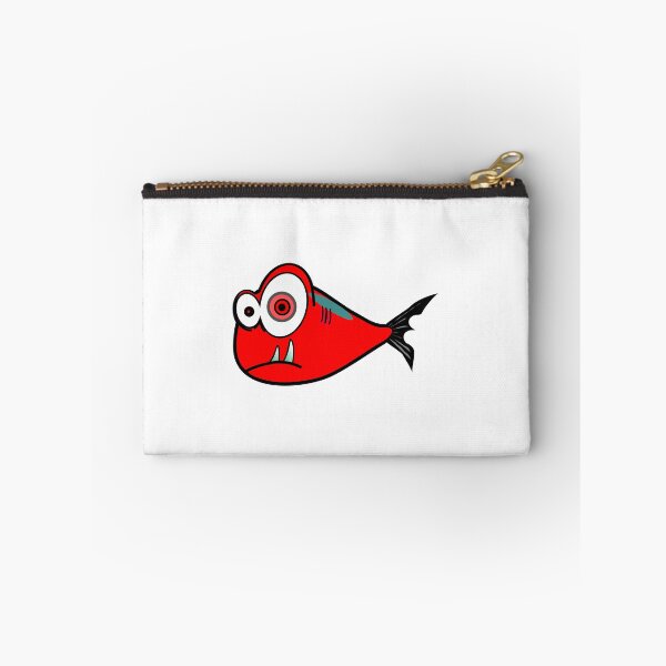 Item preview, Crazy red fish with sharp teeth in comic style designed and sold by Artitectozz.