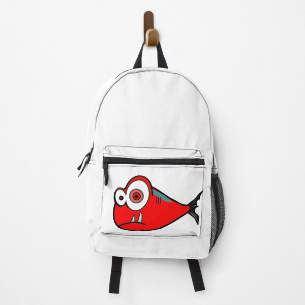 Item preview, Crazy red fish with sharp teeth in comic style designed and sold by Artitectozz.