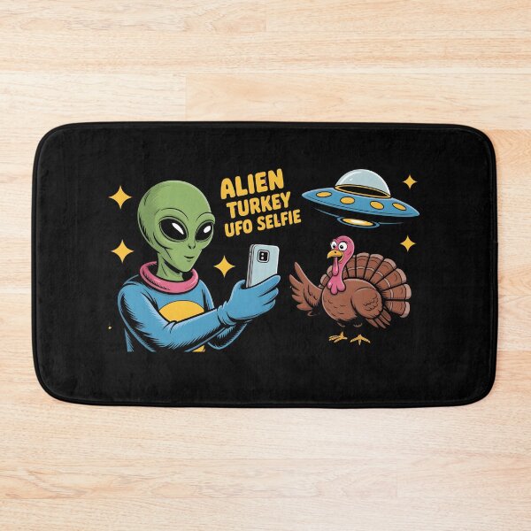 Item preview, Alien Turkey UFO Selfie designed and sold by Naitsebas.
