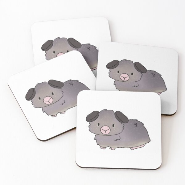 Item preview, Silver Agouti Guinea Pig Kawaii Illustration designed and sold by casserolepets.