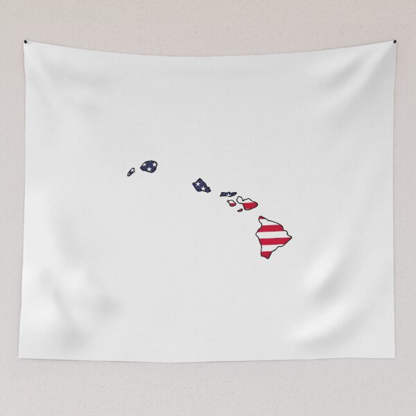 Item preview, Hawaii  USA Flag Silhouette – Stars and Stripes State Outline designed and sold by Paper Drip.