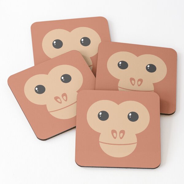 Item preview, Cute monkey face in brown designed and sold by Artitectozz.