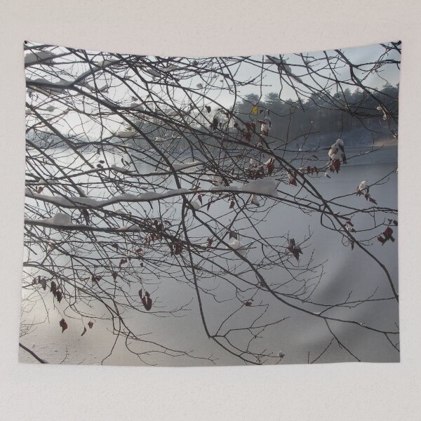 Item preview, Branches hanging over frozen lake designed and sold by CreaTwinkles.