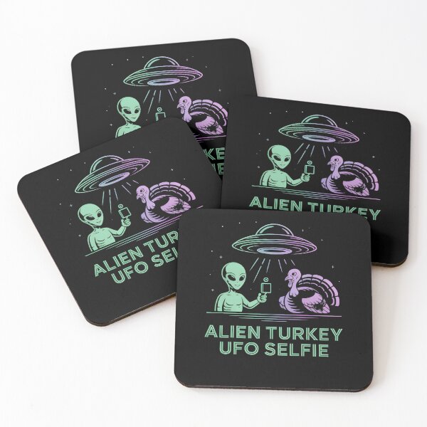 Item preview, Alien Turkey UFO Selfie designed and sold by Naitsebas.
