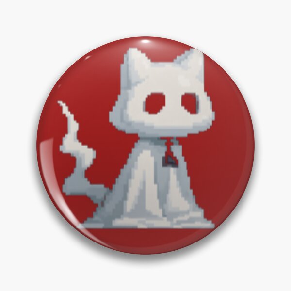 Item preview, Tiny Ghost Cat – Minimal Halloween Charm designed and sold by UniqueArtsOnly.