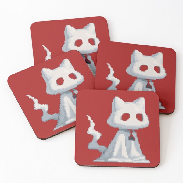 Item preview, Tiny Ghost Cat – Minimal Halloween Charm designed and sold by UniqueArtsOnly.