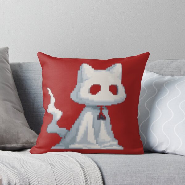 Item preview, Tiny Ghost Cat – Minimal Halloween Charm designed and sold by UniqueArtsOnly.