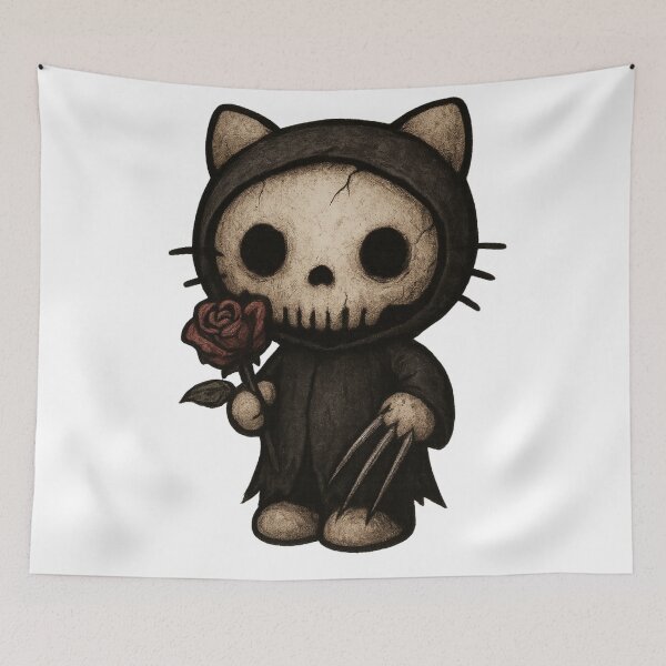 Item preview, Hello Creepy Kitty The Scream in the Dark designed and sold by art-emissa.